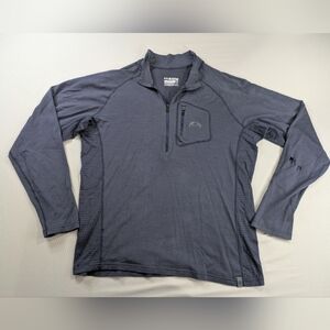 Kuiu ULTRA Merino 145 Zip-T Hunting Shirt Men’s XL Steel Blue nuyarn base layer